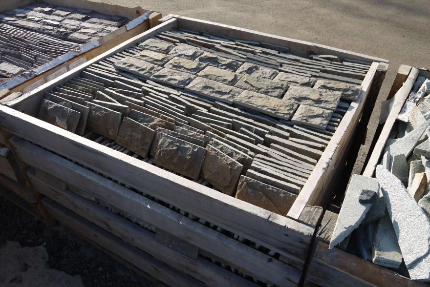 Плитка пиленная -  Серебрит со сколом 7см - 5